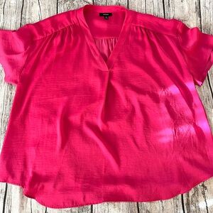 Alfani Pink Boxy Blouse Relaxed Fit